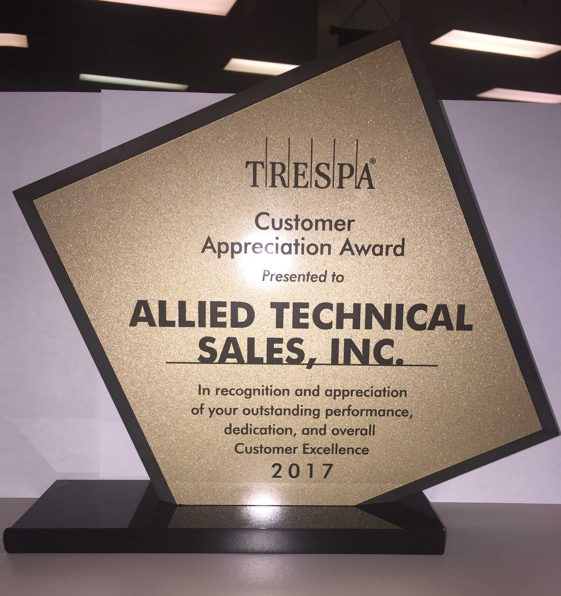Allied Technical Sales receives Customer Excellence Award  