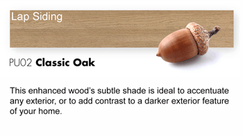 PU02 Classic Oak Trespa Pura NFC<sup>®</sup> Lap Siding